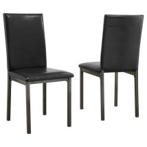 CoasterEveryday 100612 Garza - Upholstered Dining Side Chairs (Set of 2) - Black