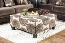 Furniture of America SM5142BR-OT Bonaventura - Ottoman - Brown / Pattern
