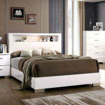 Furniture of America CM7049WH-CK-BED Carlie - California King Bed - White