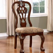 Furniture of America CM3212SC-2PK Elana - Side Chair (Set of 2) - Brown Cherry / Brown
