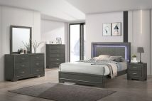 Furniture of America CM7416GY-CK-BED Alison - California King Bed - Dark Gray