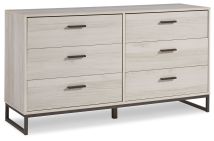 Ashley Furniture EB1864-231 Socalle - Six Drawer Dresser - Vinyl-Wrapped - Light Natural