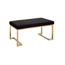 ACME 96595 Boice - Bench - Black Fabric & Champagne