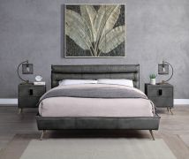 ACME BD00563Q Doris - Queen Bed - Gray Top Grain Leather