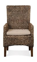 Riverside Furniture 36966 Mix-N-Match Chairs - Woven Arm Upholstered Chair (Set of 2) - Hazelnut