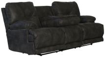 Jackson Furniture Industries 43845-1228/53-3028/53 Jackson Furniture Industries 43845-1228/53-3028/53 Voyager - Fabric Lay Flat Reclining Sofa With 3 Recliners And Drop Down Table - Slate