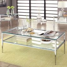 Furniture of America CM4162CRM-C-PK Tanika - Coffee Table - Pearl Silver