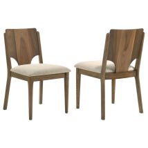 Coaster Fine Furniture 108572 Crestmore - Dining Chair Upholstered Seat (Set of 2) - Walnut