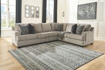 Signature Design by Ashley® 56103/55/46/49 Bovarian - Stone - Left Arm Facing Loveseat 3 Pc Sectional