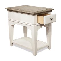 Riverside Furniture 59513 Riverside Furniture 59513 Myra - Chairside Table - Natural / Paperwhite