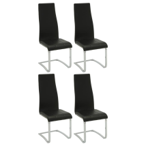 CoasterEveryday 100515BLK Montclair - Upholstered Dining Side Chair (Set of 4) - Black
