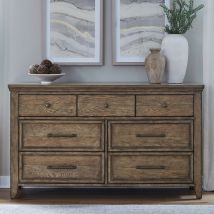 Liberty Furniture 930-BR31 Carolina Park - 7 Drawer Dresser - Amber Brown