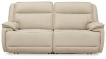 Ashley Furniture U13001S3 Double Deal - 2-Piece Power Reclining Loveseat Sectional - Almond