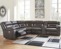 Signature Design by Ashley® 13104/58/46/77/73 Kincord - Midnight - Right Arm Facing Power Sofa With Console 4 Pc Sectional