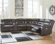 Signature Design by Ashley® 13104/59/77/46/62 Kincord - Midnight - Left Arm Facing Power Sofa With Console 4 Pc Sectional