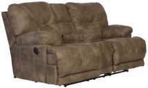 Jackson Furniture Industries 64389-1228/49-1328/49 Jackson Furniture Industries 64389-1228/49-1328/49 Voyager - Fabric Power Lay Flat Reclining Console Loveseat - Brandy