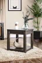 Furniture of America CM4327E-VN Meadow - Square End Table - Antique Black