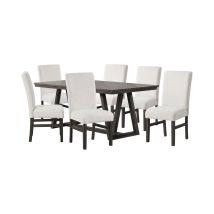 New Classic 40-4125-DW6C New Classic 40-4125-DW6C High Line - Dining Table & 6 Chairs - White