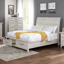 Furniture of America FOA7924EK-BED Shawnette - Eastern King Bed - Antique White
