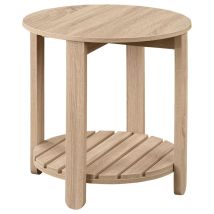 Coaster Fine Furniture 710287 Fowler - 1-Shelf Round Engineered Wood Side End Table - Natural