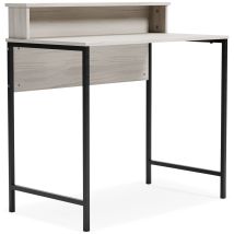 Signature Design by Ashley® H288-14 Bayflynn - White / Black - Home Office Desk With Hutch