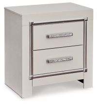 Signature Design by Ashley® B2114-92 Zyniden - Silver - Two Drawer Night Stand