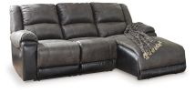 Signature Design by Ashley® 50301S9 Nantahala - Slate - 3-Piece Reclining Sectional With Raf Corner Chaise
