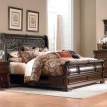 Liberty Furniture 575-BR-KSL Arbor Place - King Sleigh Bed - Dark Brown