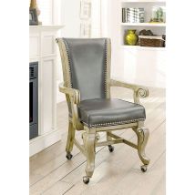 Furniture of America CM-GM367GY-AC-2PK Melina - Arm Chair (Set of 2) - Gray