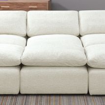 Furniture of America CM6974BG-AC Joel - Armless Chair - Cream