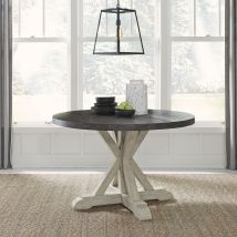 Liberty Furniture 619-DR-PED Willowrun - Pedestal Table Set - Rustic White