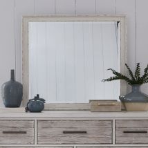 Liberty Furniture 142-BR51 Backroads - Landscape Mirror - Weathered White