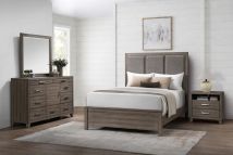 New Classic 00-B3412-34N New Classic 00-B3412-34N Harrisburg - 5/0 Queen 4 Piece Bedroom Set (Bed, Dresser, Mirror, Nightstand) - Walnut