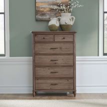 Liberty Furniture 866-BR41 Hickory Grove - 6 Drawer Chest - Heirloom Brown