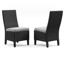 Ashley Furniture P792-601 Beachcroft - Side Chair With Cushion (Set of 2) - Black / Light Gray