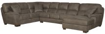 Jackson 4043/30/62/76-19 Royce - 3 Piece Sectional With RSF Chaise - Brown