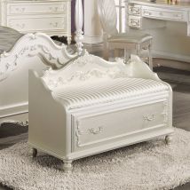 ACME BD02440 Pearl - Bench With Storage - Pearl White