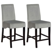 CoasterEssence 102069GRY Stanton - Upholstered Counter Chairs (Set of 2) - Gray And Black