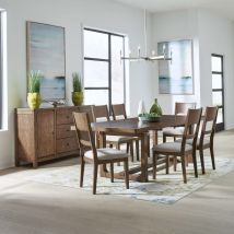 Liberty Furniture 105-CD-7TRS Liberty Furniture 105-CD-7TRS Harmony - 7 Piece Trestle Table Set - Brownstone