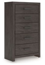 Ashley Furniture B3789-46 Prendonea - Five Drawer Chest - Charcoal