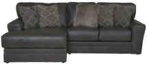 Jackson 4378/42/75-28 Jackson 4378/42/75-28 Denali - 2 Piece Italian Leather Match Sofa Chaise With Left Side Facing Chaise - Steel
