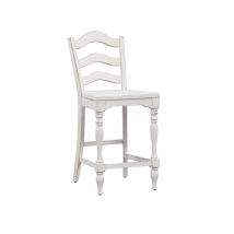 Liberty Furniture 244-B200024 Magnolia Manor - Ladder Back Counter Chair - Antique White
