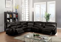 ACME LV54150 Saul - Power Motion Sectional Sofa - Black