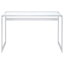 CoasterEssence 800746 Hartford - Glass Top Writing Desk - Chrome