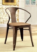 Furniture of America CM3529SC-2PK Cooper - Side Chair (Set of 2) - Dark Bronze / Dark Oak