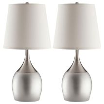 CoasterEveryday 901471 Tenya - Empire Shade Urn Table Lamp (Set of 2) - Silver