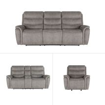 New Classic 22-U092-3FR New Classic 22-U092-3FR Kamari - Power P2 3 Piece Sofa & Loveseat & Recliner - Gray