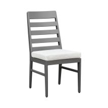 Intercon NV-CH-460C-MCA-RTA Navarro - Outdoor Dining Ladder Side Chair - Mocha