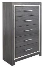 Ashley Furniture B214-46 Lodanna - Five Drawer Chest - Gray
