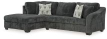 Ashley Furniture 35504S3 Ashley Furniture 35504S3 Biddeford - 2-Piece Sleeper Sectional With Laf Corner Chaise - Ebony